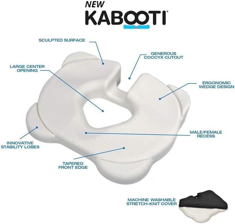 Contour Kabooti Donut Seat Cushion, 3-in-1 Design with Center Cutout for Tailbone Pain, Sciatica and Hemorrhoids - Image 3